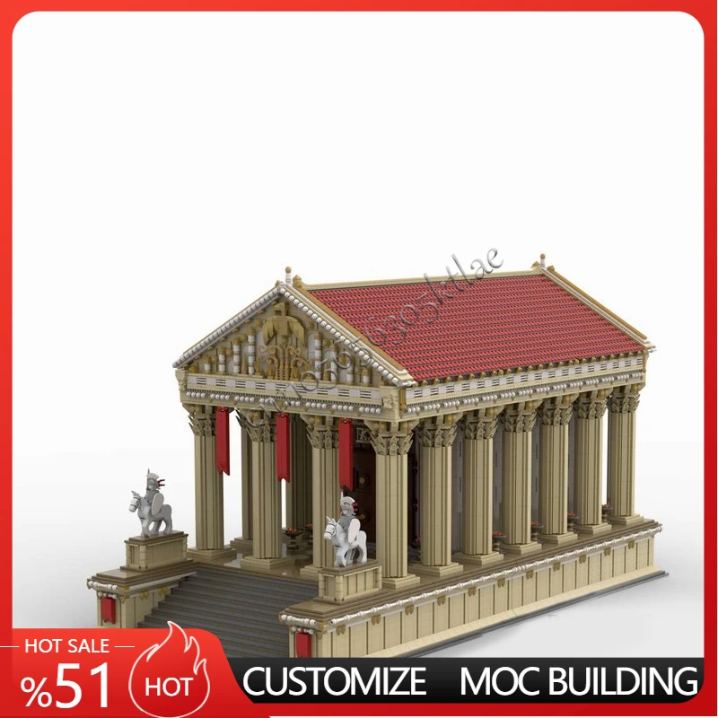 

20329 шт. средневековый храм на заказ MOC известный замок город вид на улицу креативная коллекция образовательный сборочный набор игрушки-головоломки подарки