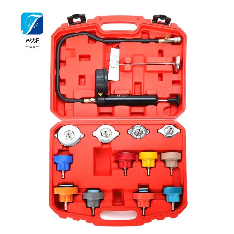 

A55F-Coolant Pressure Tester Kit Pressure Leak Tester Radiator Leak Tester Portable Cooling System Tester Kit Leak Tester