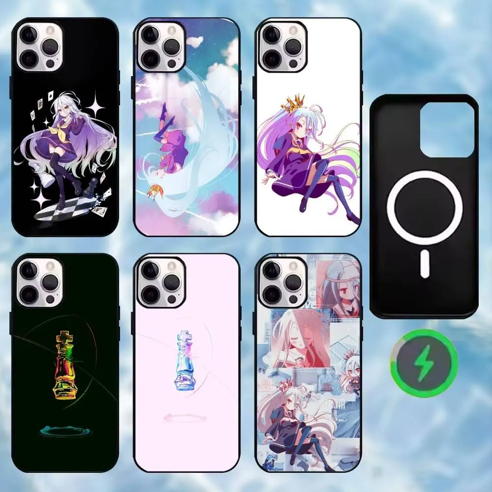 

N-No Game No Life Phone Case For iPhone17,16,15,14,13,12,11 Plus,For Magnetic Wireless Charge Cover