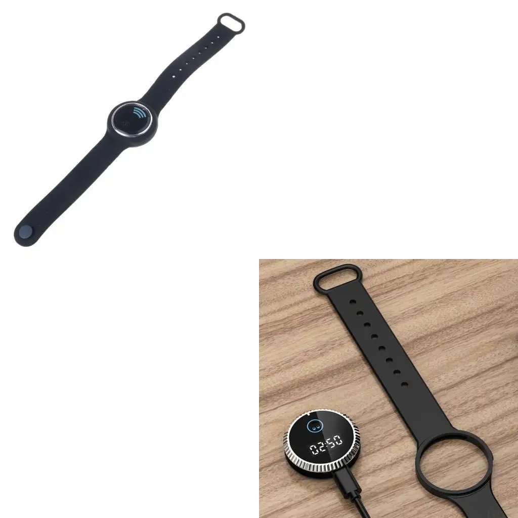 B03F Pulsera silicona Reloj repelente insectos Pulsera repelente para verano