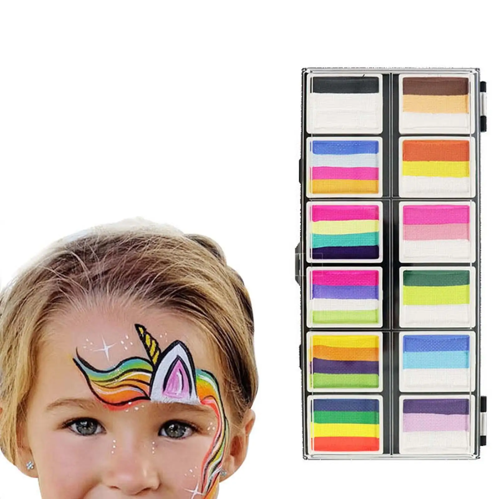 

Face Painting Kit with Brushes Kids Adult Photo Prop for Kids Stage Performance for Christma Festival Costume