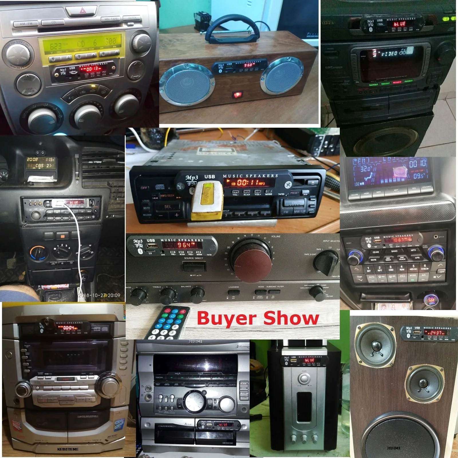 Alat Mobil Amplifier Pemutar MP3 Nirkabel Kebidu 7V 12V Bluetooth WMA Papan Dekoder Audio USB TF Modul Radio FM dengan Remote Control