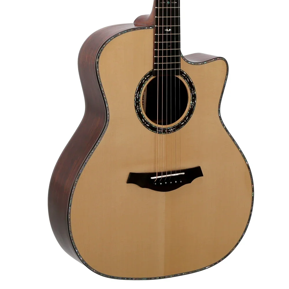 Professional China Made 41 Inch Solid Spruce Top Rosewood Bridge Solid Wood Acoustic Guitar