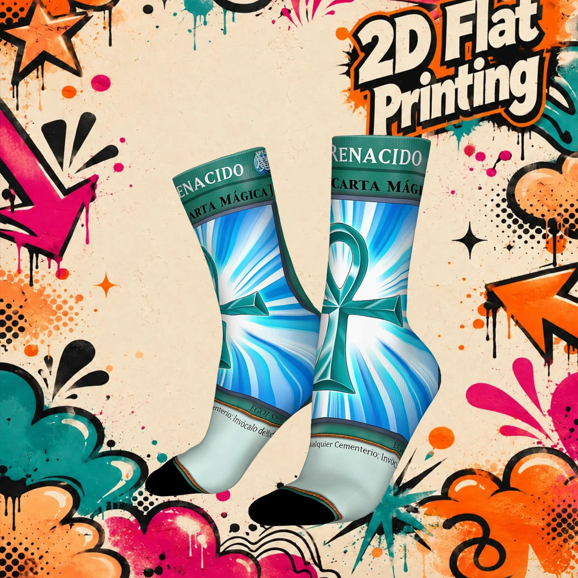 Autumn Winter Retro YU GI OH Card Meme Crazy Men's compression Socks Unisex  Funny Crew Sock