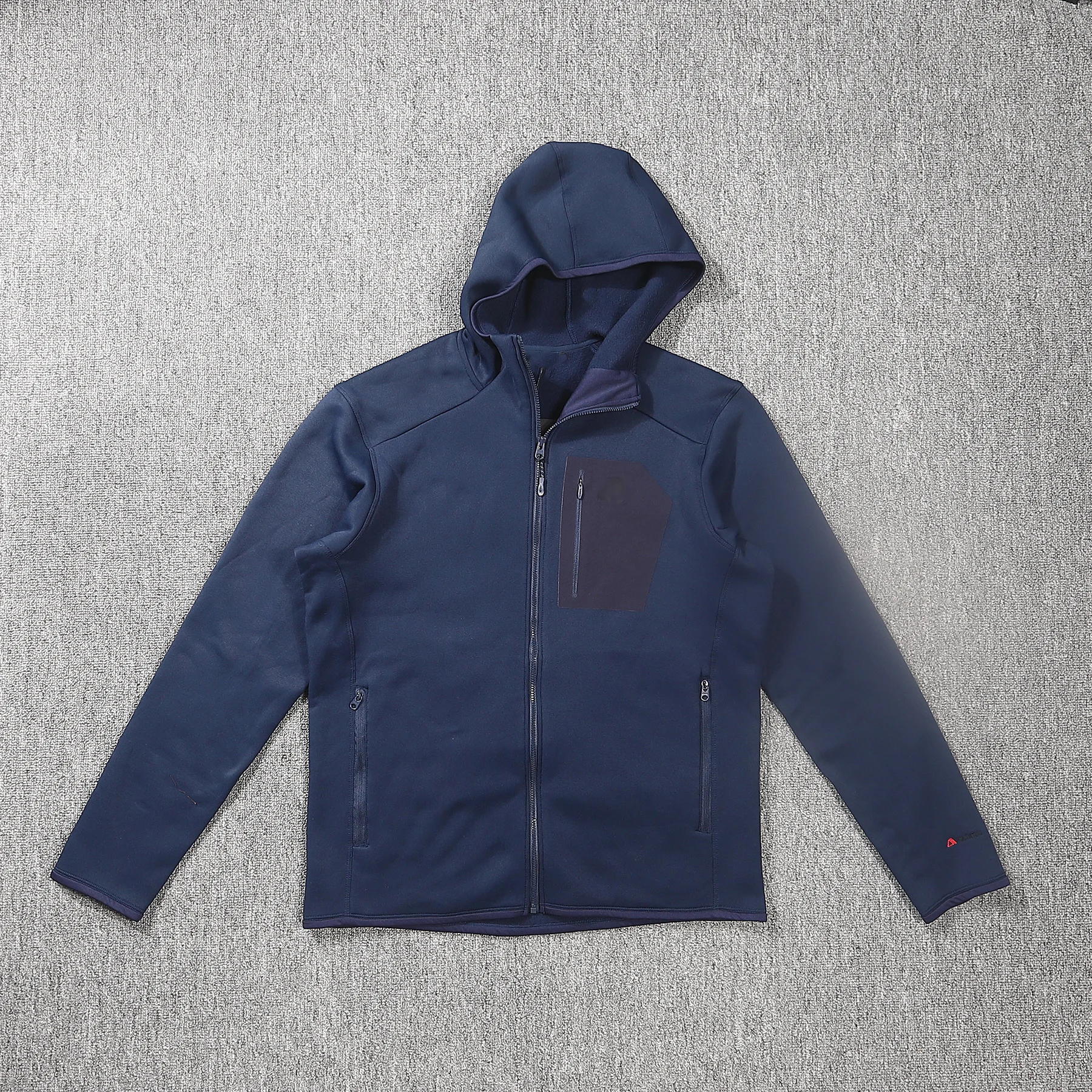 

Men's Outdoor Sports Jaet with Hood Embroidered Fce High Performance Fabric Breathable Long Sve Zipper Closure