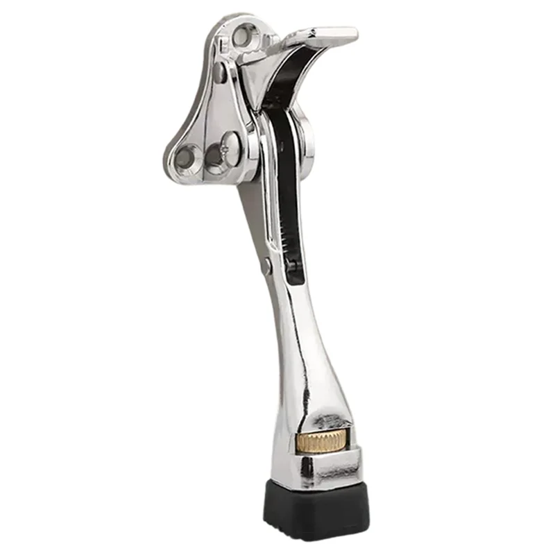 

【ADORN】Stainless Steel Kickdown Door Stopper Kick Down Door Holder Rubber Buffer Mute Duty Height-Adjustable For Home Garage