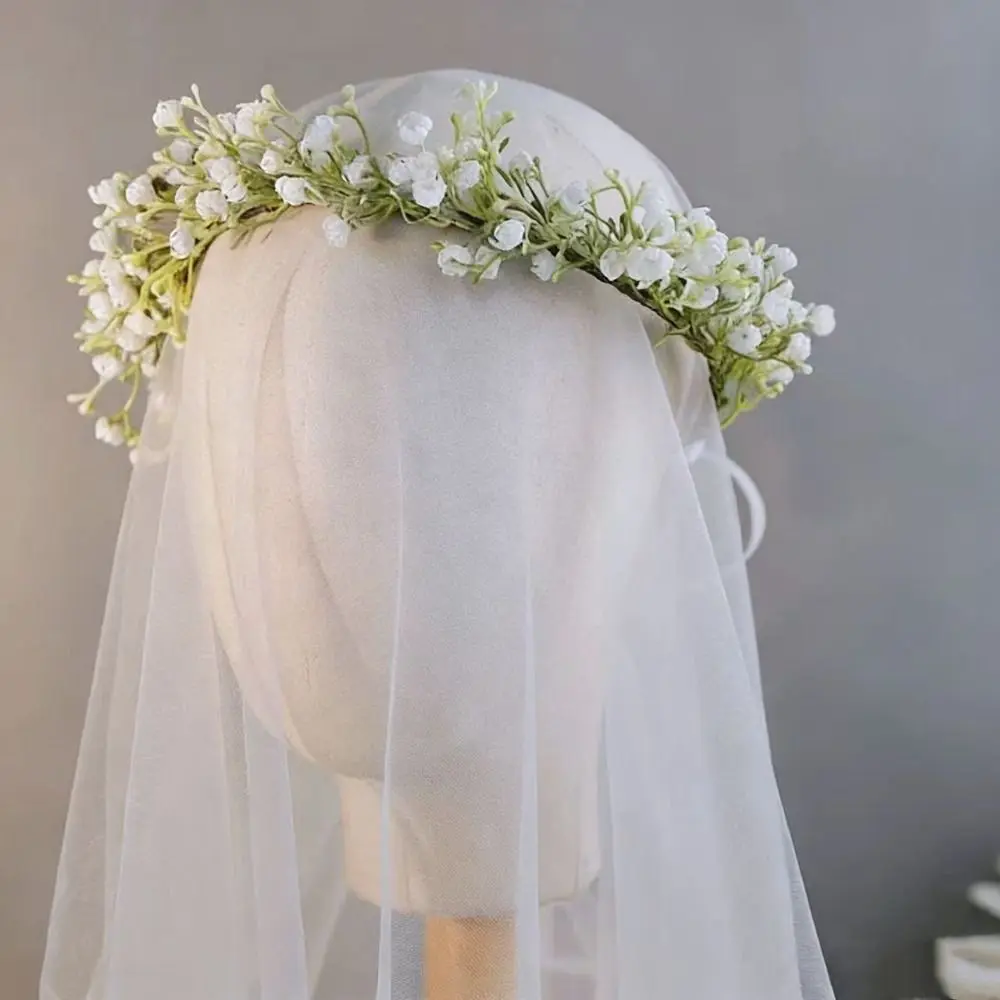 Fashion Simulated Flower Floral Headband Boho Style Garland Flower Crown Korean Style Hairband Bridal Wreaths Girl