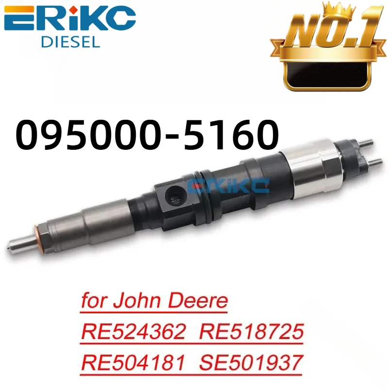 095000-5160 inyector de combustible de carril común 095000-5161 inyector diésel para JOHN DEERE RE524362 RE518725 RE504181 SE501937