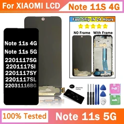 AMOLED For Xiaomi Redmi Note 11S 4G/5G LCD 22031116BG 2201117SG Display Touch Screen Panel Digitizer For Redmi Note11S Display