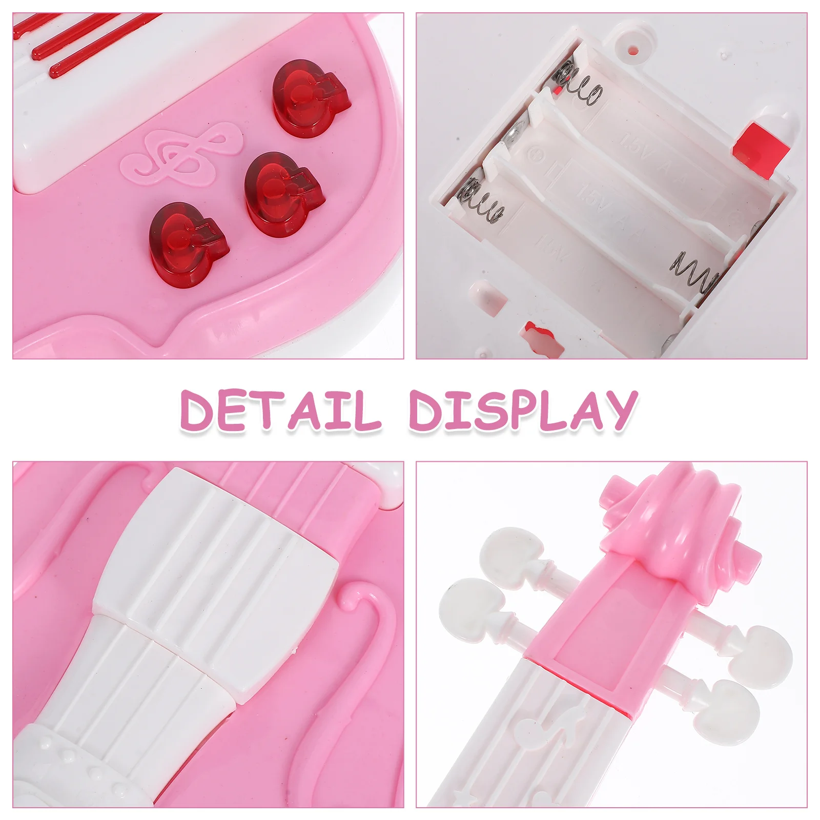 1 ensemble de violon électronique pour enfants: Design réaliste, effets lumineux sonores, boutons haute sensibilité, Instrument de musique Portable