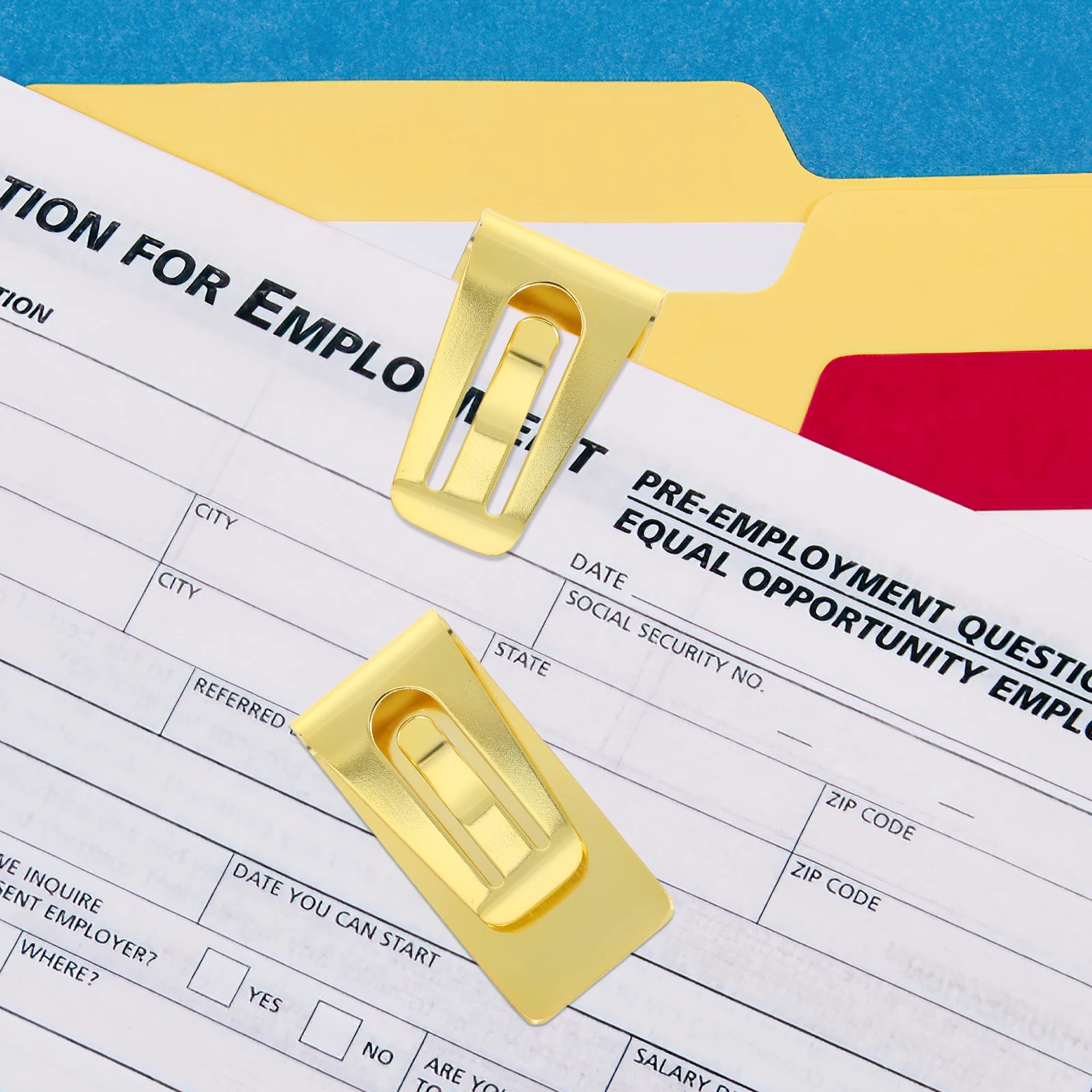 

Label Holder Money Clip Banknote Storage Golden Stainless Steel Metal for Men Man