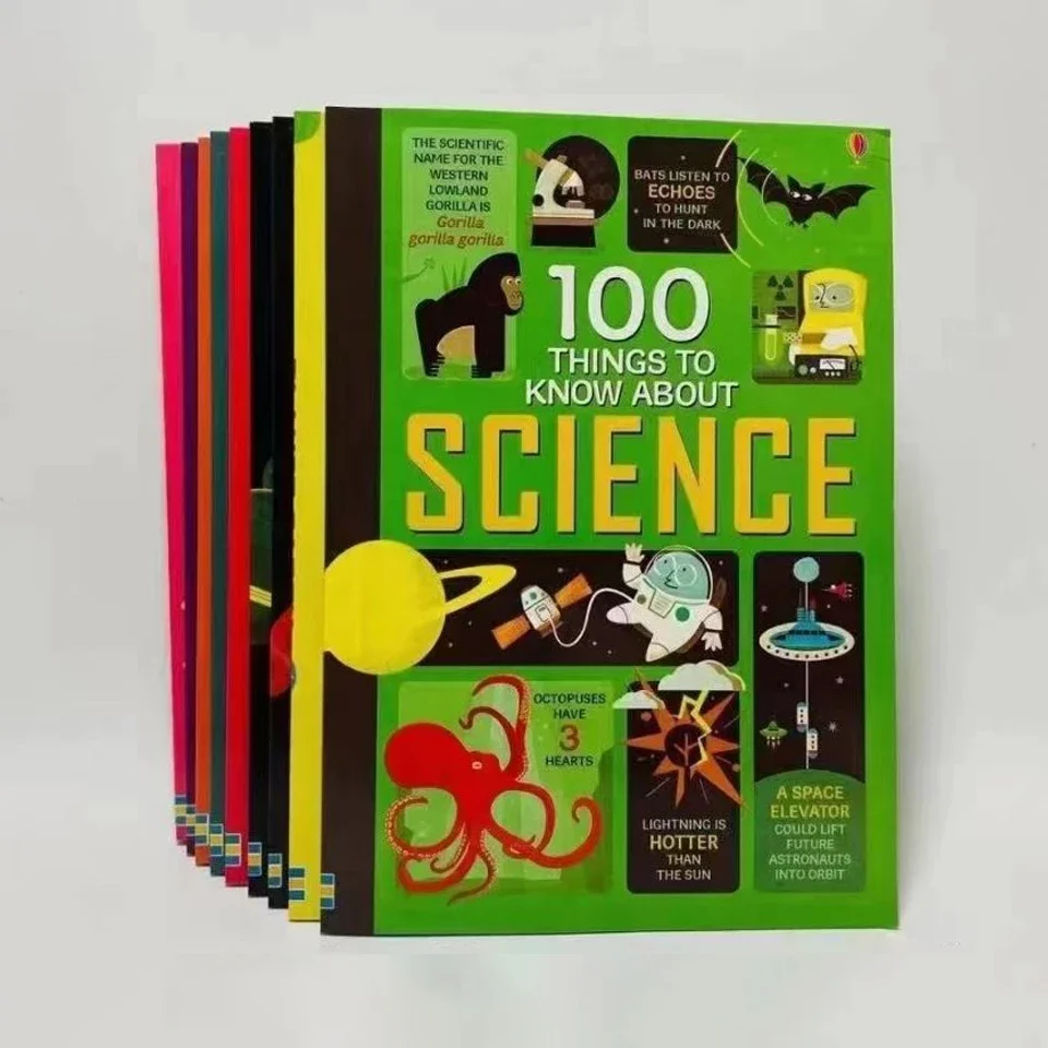 

100 Great Discoveries Series 9 Books Things To Know about Encyclopedia Children's English Reading Learning Books
