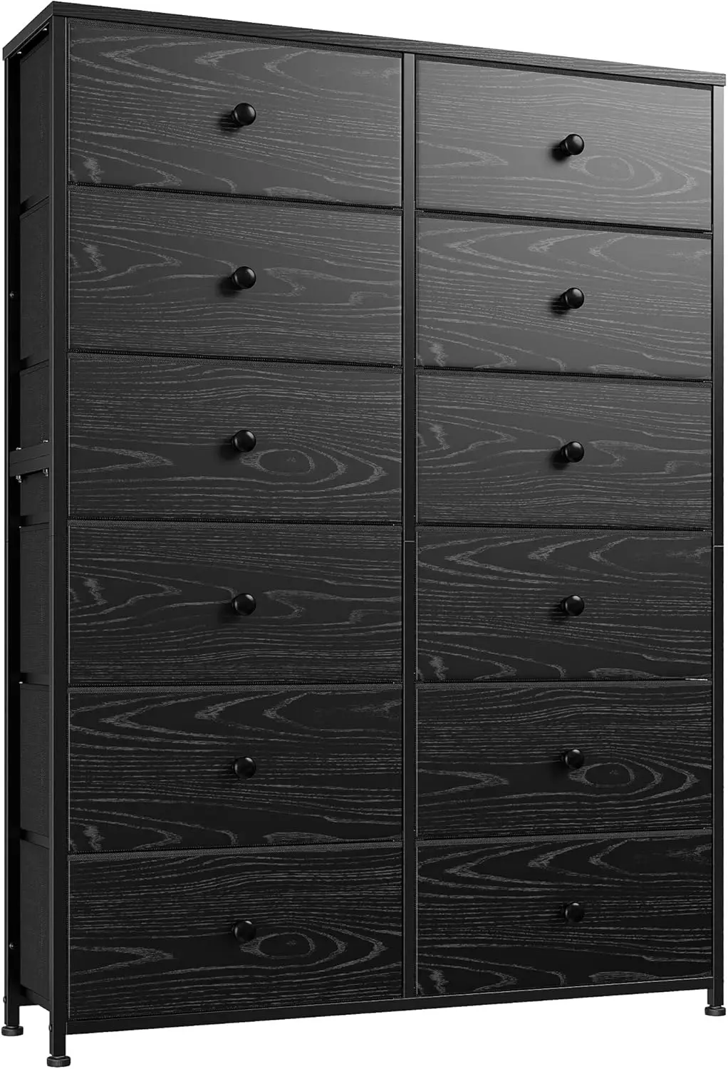 

Black Dresser for Bedroom with 12 Drawers Tall Dressers & Chests of Drawers for Bedroom Dresser for Closet Wooden Top