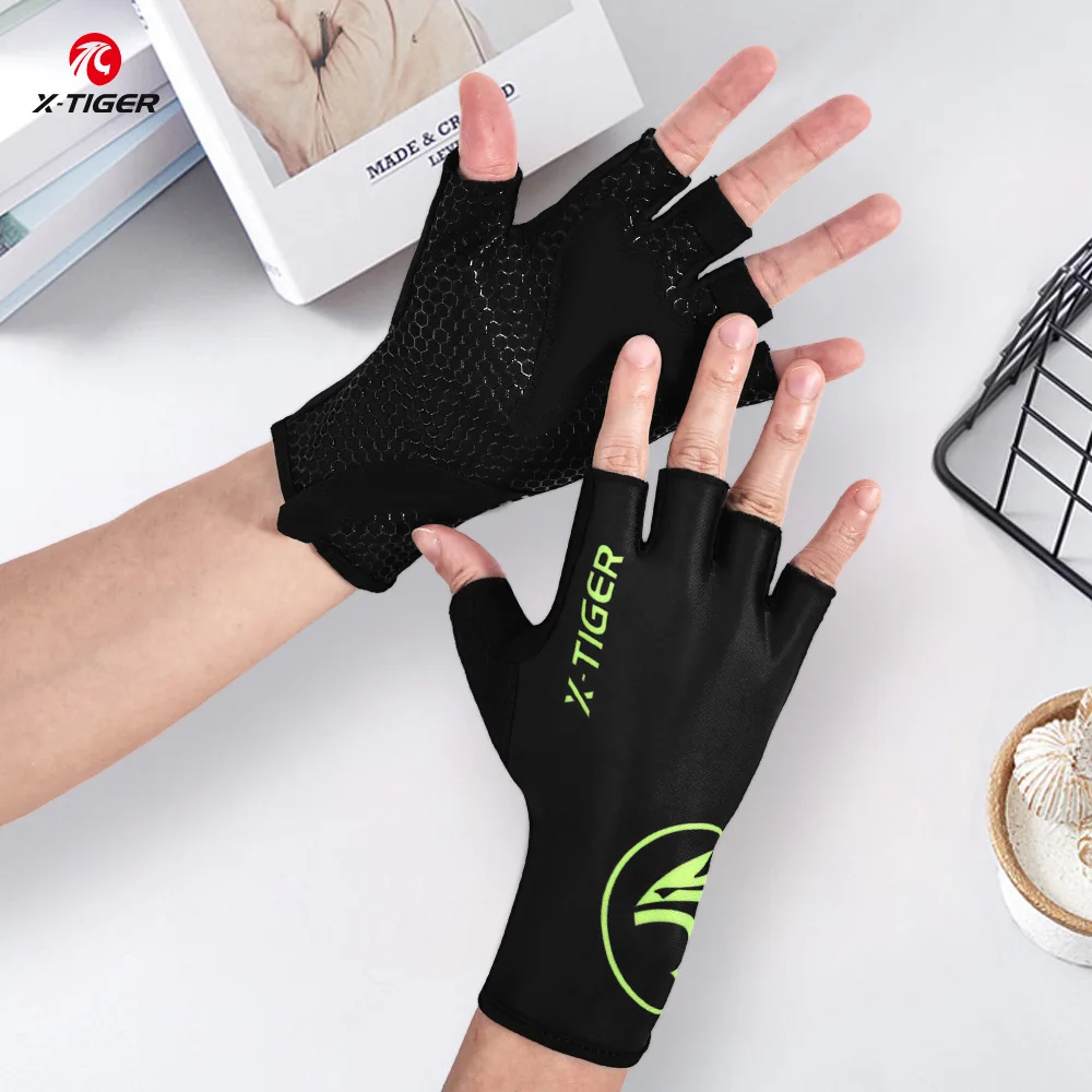 

X-TIGER Cycling Gloves Bicycle Protective Gloves Machine Washable Outdoor Breathable Half-Finger Mountain Bike Sports Gloves