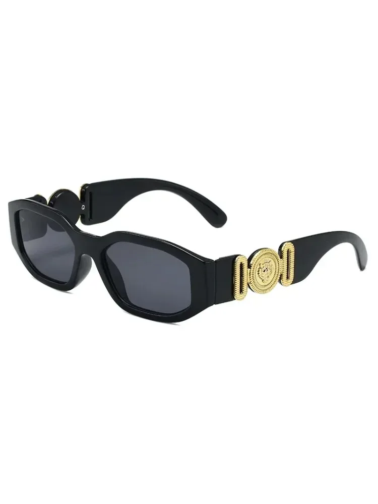Neue Retro-Sonnenbrille mit unregelmäßigem quadratischem Rahmen für Damen und Herren, modische Designer-Sonnenbrille mit kleinem Rahmen, trendiges Produkt, UV400-Schutz