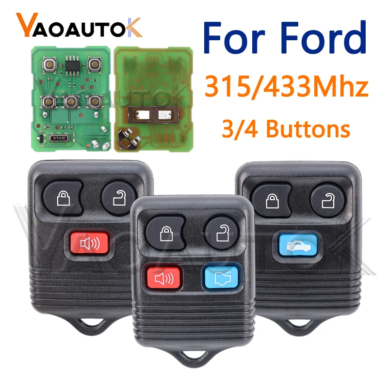 

CWTWB1U331 For Ford Escape Explorer 2002 for Mazda for lincoln Clicker Transmitter Key Fob 315/433Mhz 3/4 Buttons Remote Key