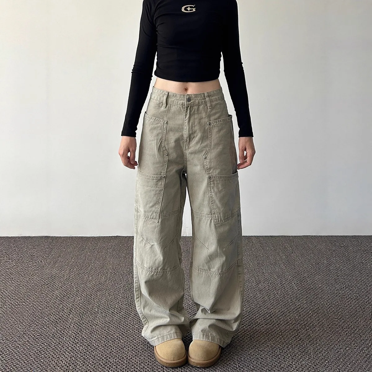 Women Jeans 2025 Autumn Cleanfit Pants Retro Design Unisex High Waist Wide Leg Straight Fit Loose Versatile Casual Trousers