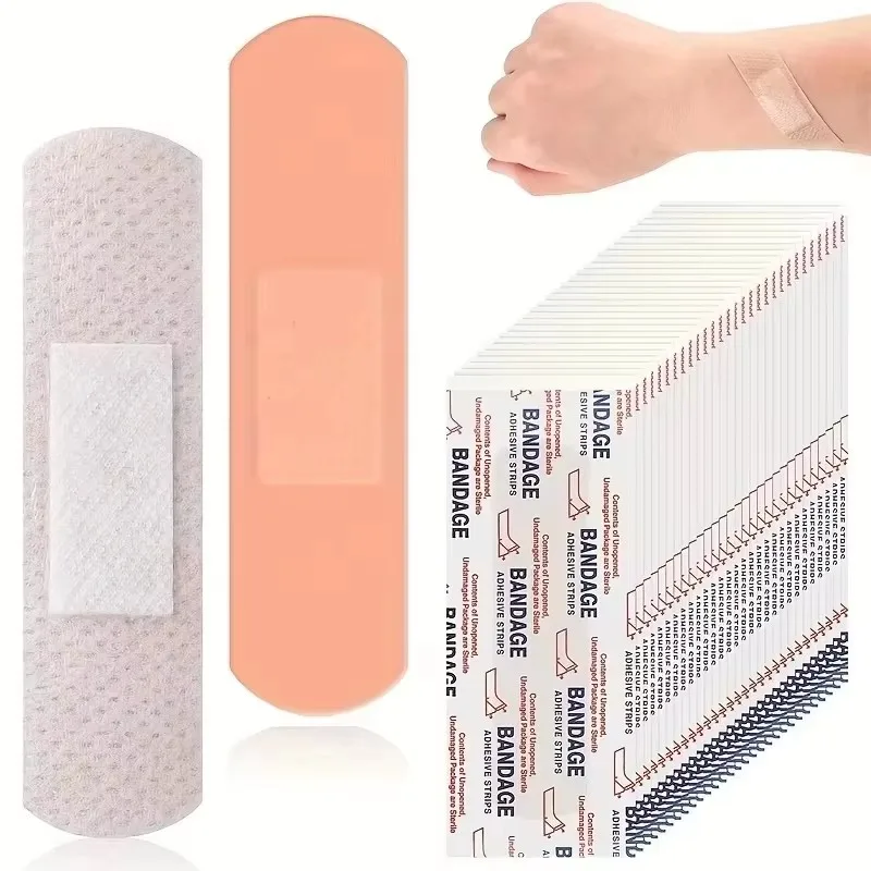

100/500/1000pc Breathable Adhesive Tape, Waterproof Bandage, Emergency Wound Medical Tape, Wound Plaster, First Aid Kit, Bandage