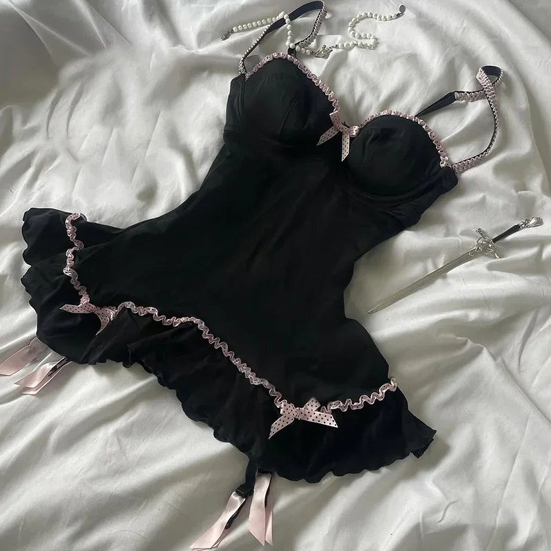 Sexy Punk Y2K Dress Aesthetics Graphic Print Unique Grunge Hip Hop Braces skirt Summer Cool Goth Streetwear A-line skirt Fashion