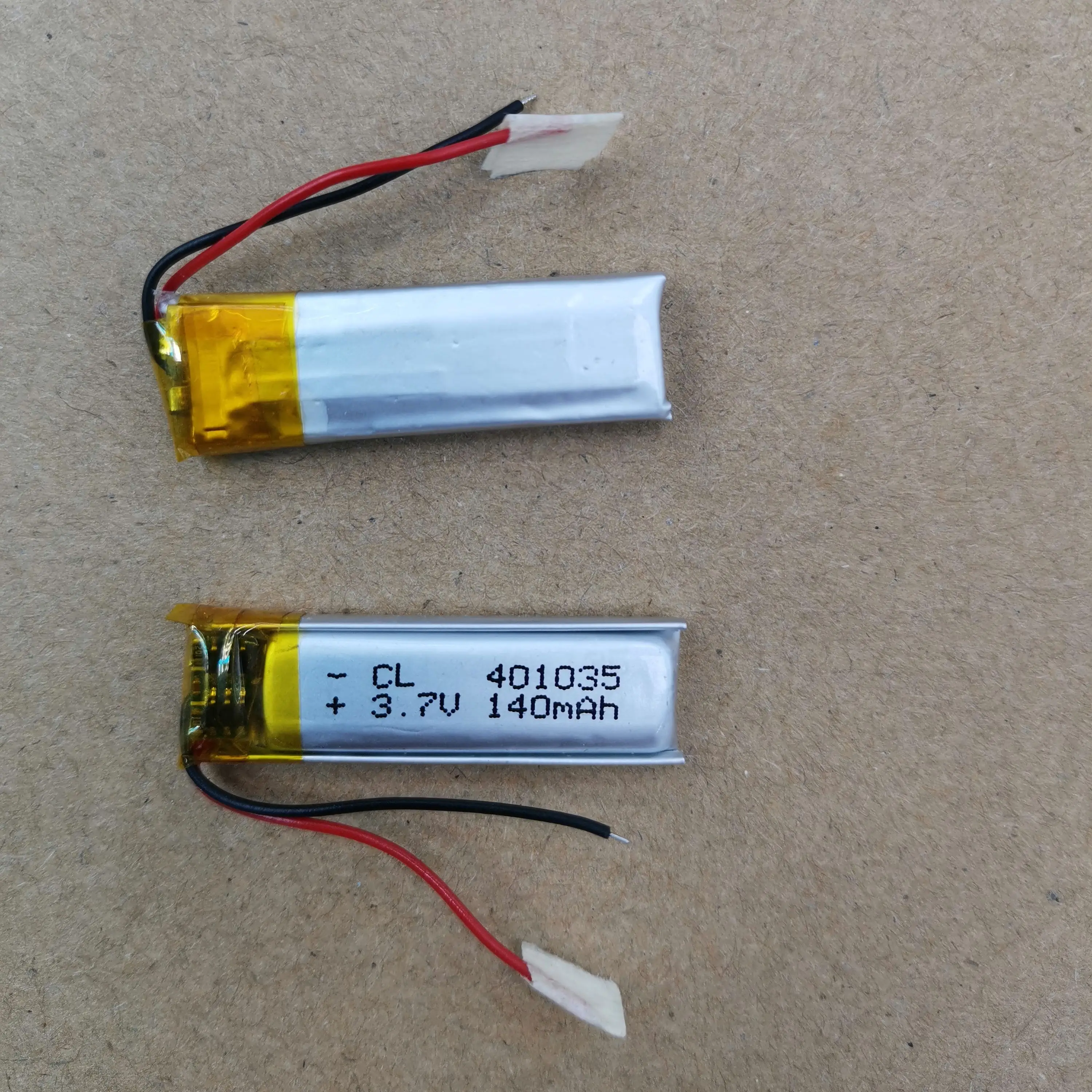 3.7V 2 wires 401035  041035P lithium battery with protection board , used for bluetooth MP4 1pcs/lot