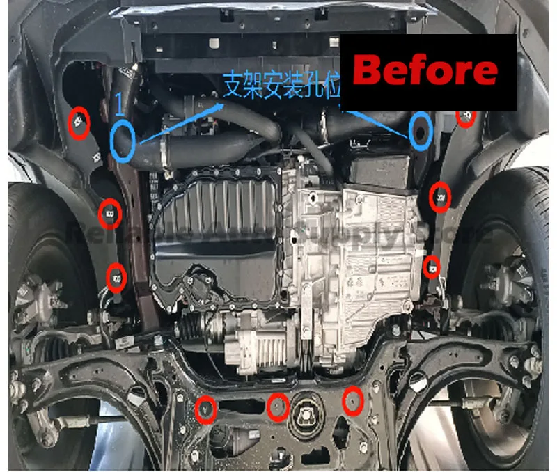 Perfect Fit For Volkswagen Tayron X 2020-2024 Engine Guard Plate Engine Guard Durable Underbody Protection Car Bottom Shield