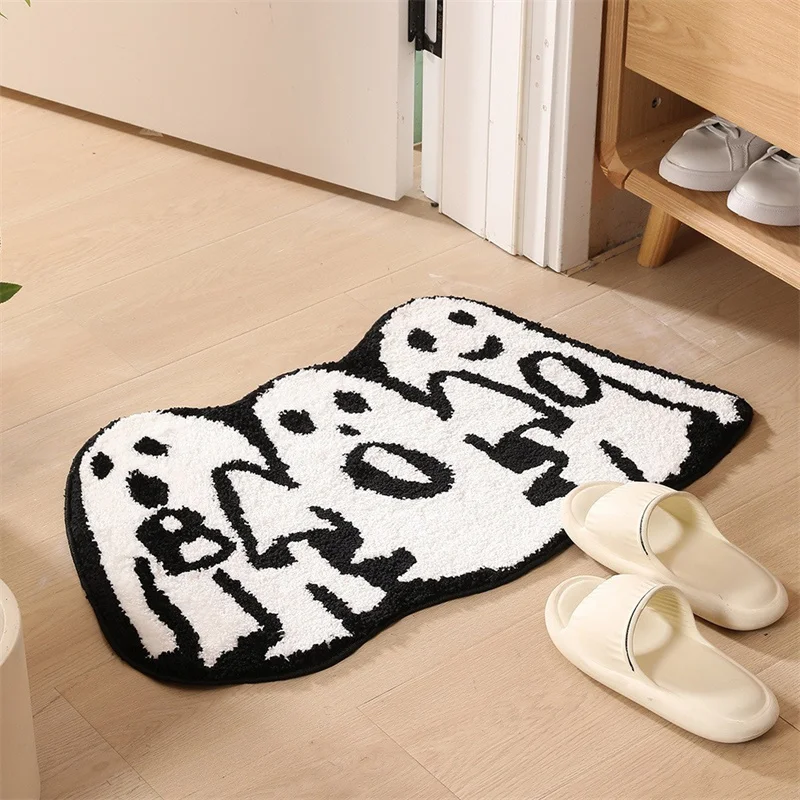 

Halloween Decoration Door Floor Mat Pumpkin Ghost Turfting Rug Carpet for Bedroom Living Room Non-Slip Bathroom Mat Home Decor