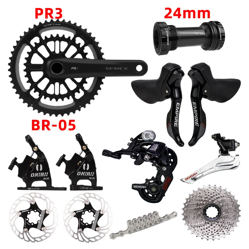 Sensah empire 11 velocidades 2x11 kit de bicicleta de estrada com