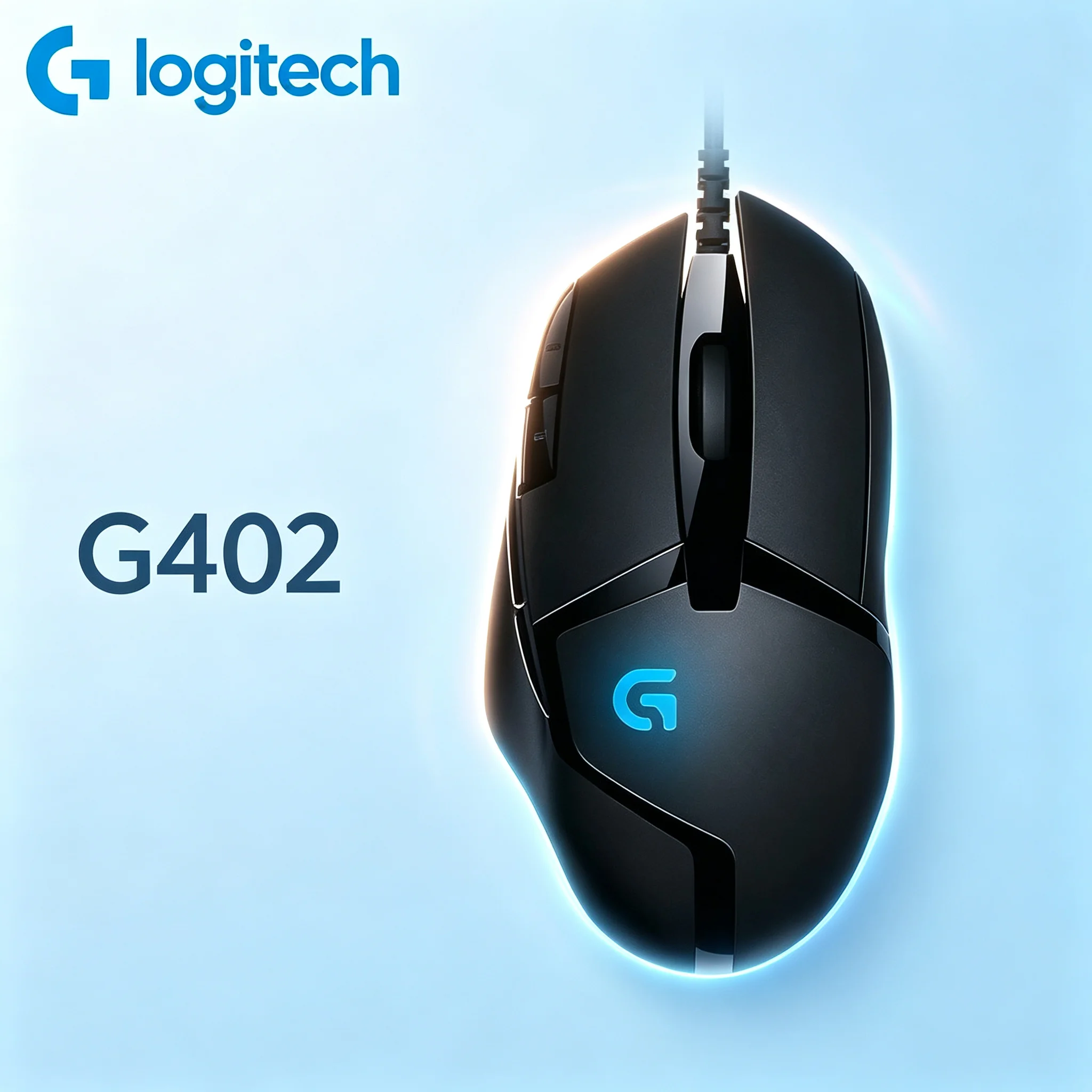Logitech G402 Wired Gaming Mouse Adjustable DPI Settings Long Service Life Comfort Ergonomic Shape for PC Game Player