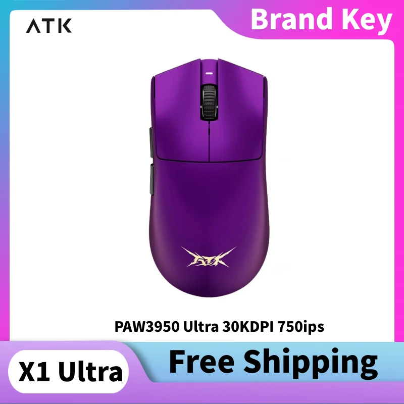 

ATK X1 Master Starburst Wireless Lightweight Mouse PAW3950 Ultra Sensor 30K DPI Dual 8kHz Wired Dual Mode Gaming Mouse Gift