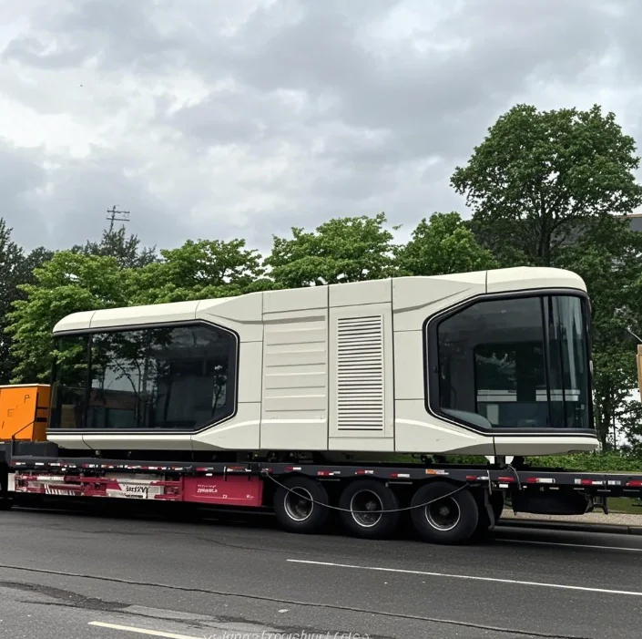 Capsula spaziale prefabbricata per casa Capsula spaziale vivente personalizzata con camere da letto Cucina Bagno per uso ufficio villa hotel