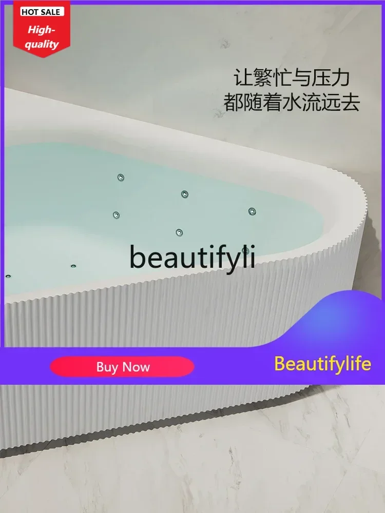 

SS Triangular acrylic Jacuzzi Vertical Stripe Family Hotel B & B Heated Surf Bath D1089