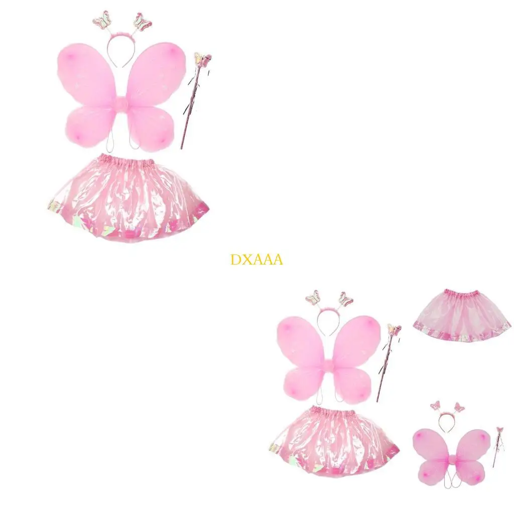 

DXAA Performance Fairy Wing Butterfly Wing Sparkling Angel Wing Dress Up Halloween Dress Up Cosplays Costumes for Girls Kid