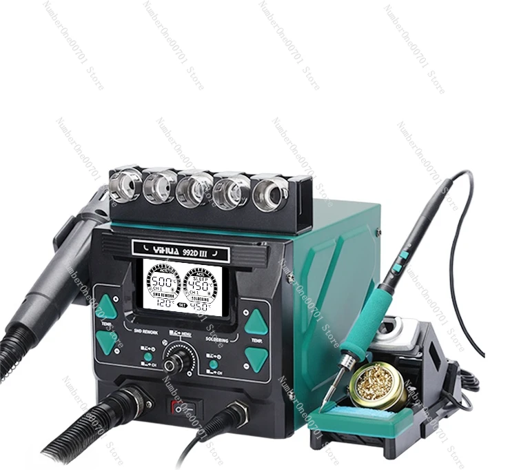 High-power 1100W industrial-grade hot air gun precision welding table 2-in-1 fine electric soldering iron