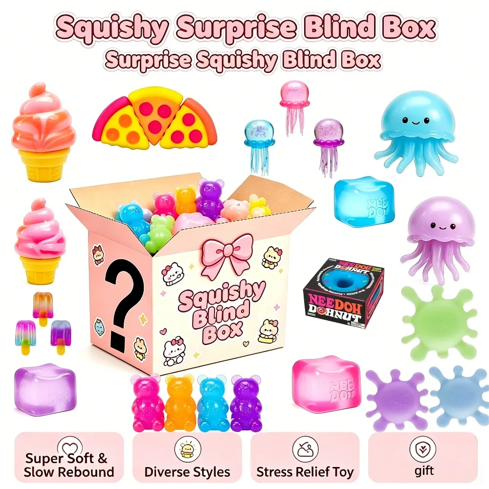 

2026 New Nee Doh Surprise Box Squishy Fidget Toys, Mach Styles Soft Squeeze Stress Relief Toys, Kids Easter Gift & Party Favors