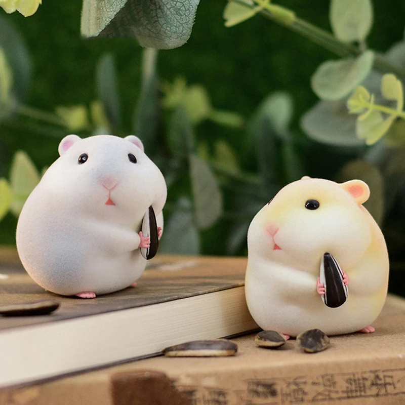 Cute Anime Hamster Blind Box Car Interior Decoration Gourmet Hamster Figures Auto Dashboard Decoration For Car Accessories