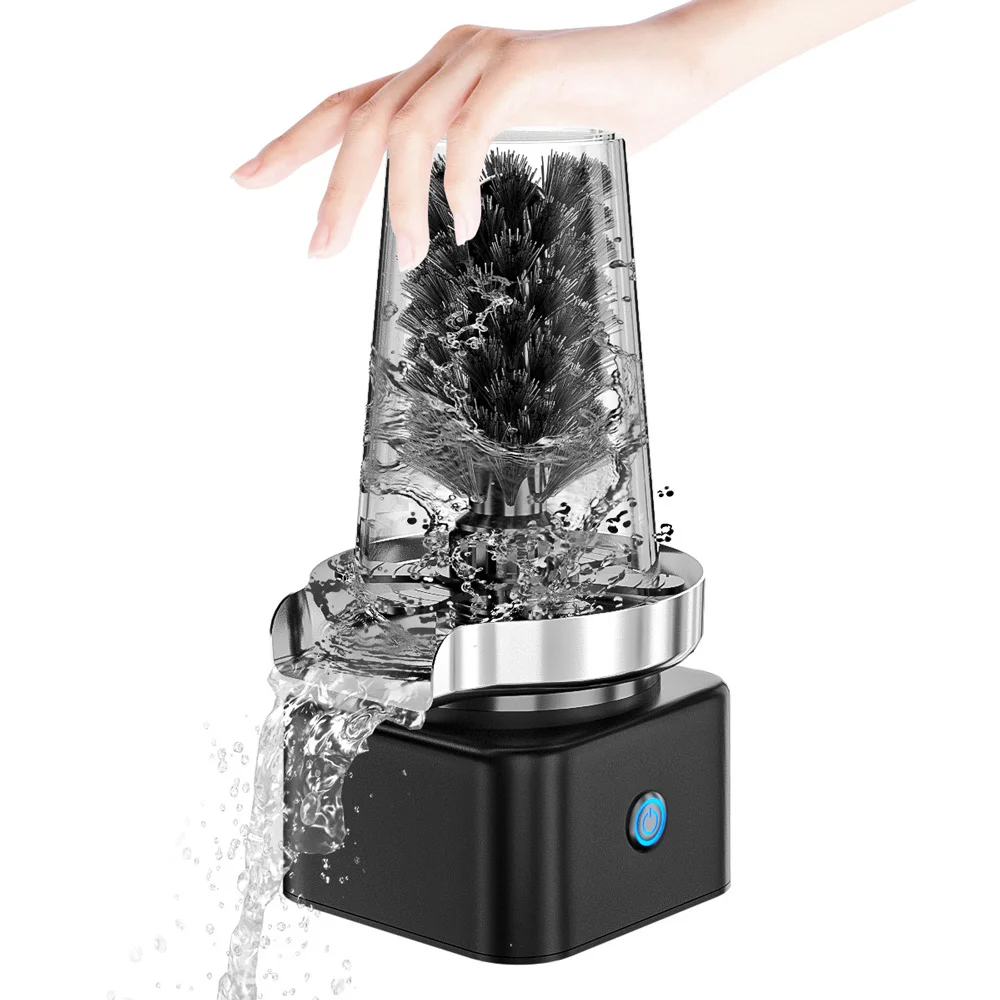 Automatic Cup Brush Cleaner High Pressure Cup Cleaner Sink Press Rotate Home Use Press Pressure Clear