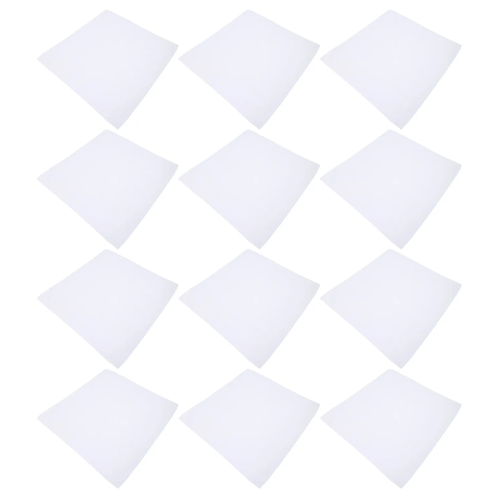 

Набор из 12 белых платков из чистого хлопка для вышивки, тай-дай, росписи, рукоделия и подарков