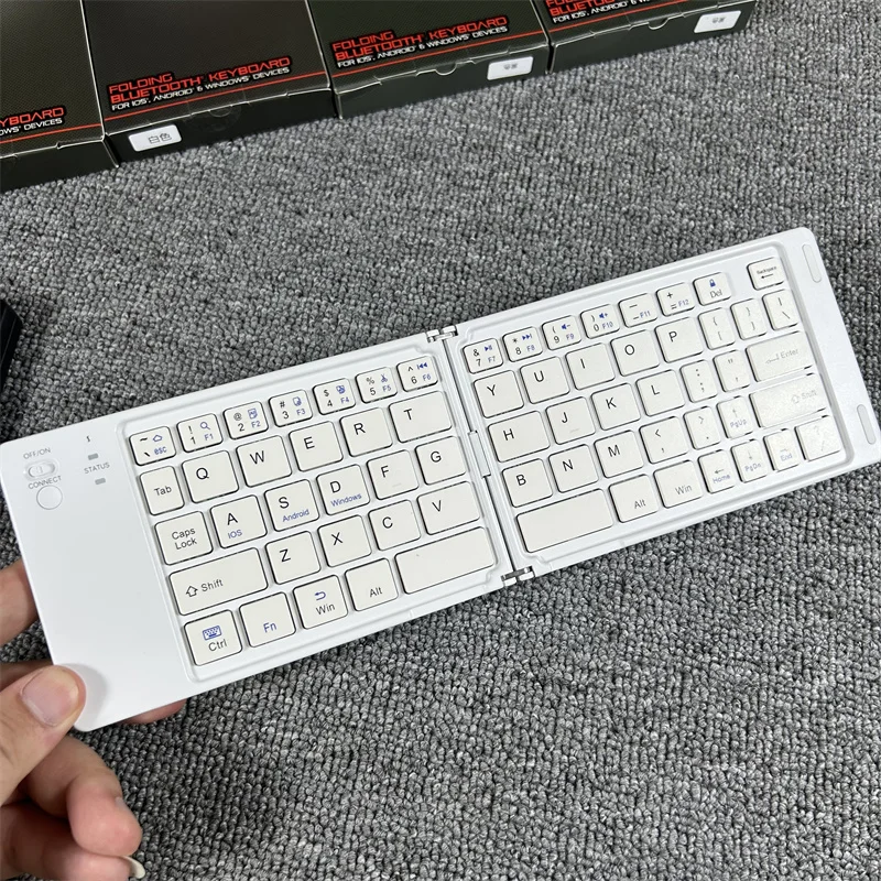 طوي سماعة لاسلكية تعمل بالبلوتوث ثنائي الوضع لوحة المفاتيح مقص القدم تصميم الأعمال المنزل استخدام مكتب الهواتف المحمولة لوحة المفاتيح العالمية #2