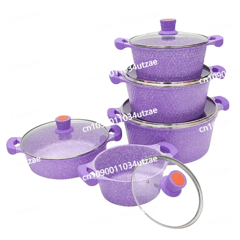 

Maifanshi Small Diamond Style Marble Soup Pot Die-casting Soup Pot Set