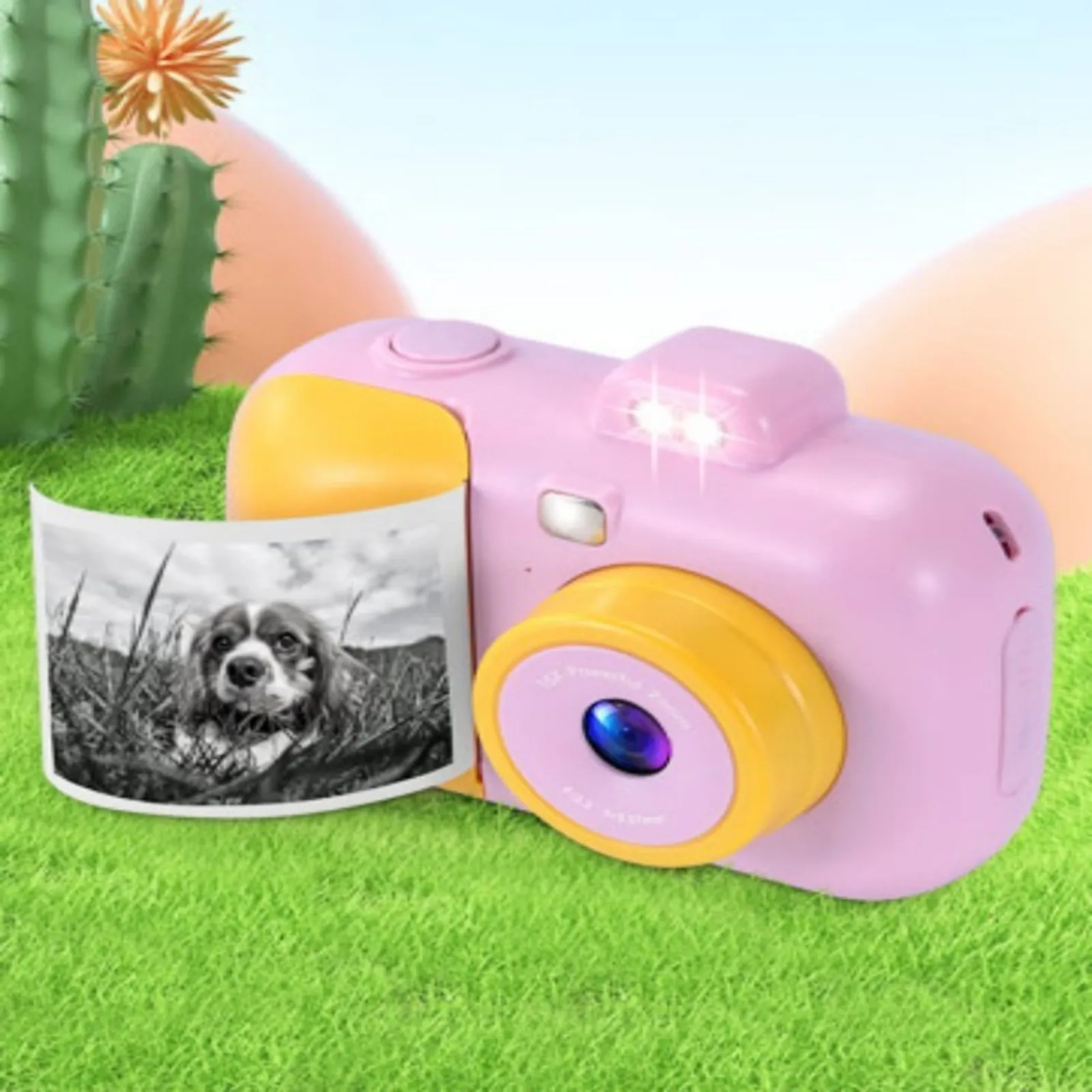 어린이용 카메라, 즉석 인쇄 기능, 1200만 화소, 1080P 고화질 촬영, 크리스마스 및 생일 선물