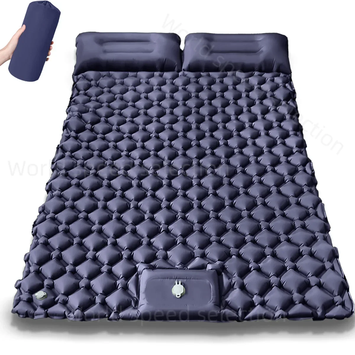 

Double Outdoor Camping Built-in Foot-stepping Inflatable Sleeping Pad, Tent Single Sleeping Pad TPU Moisture-proof Air Cushion