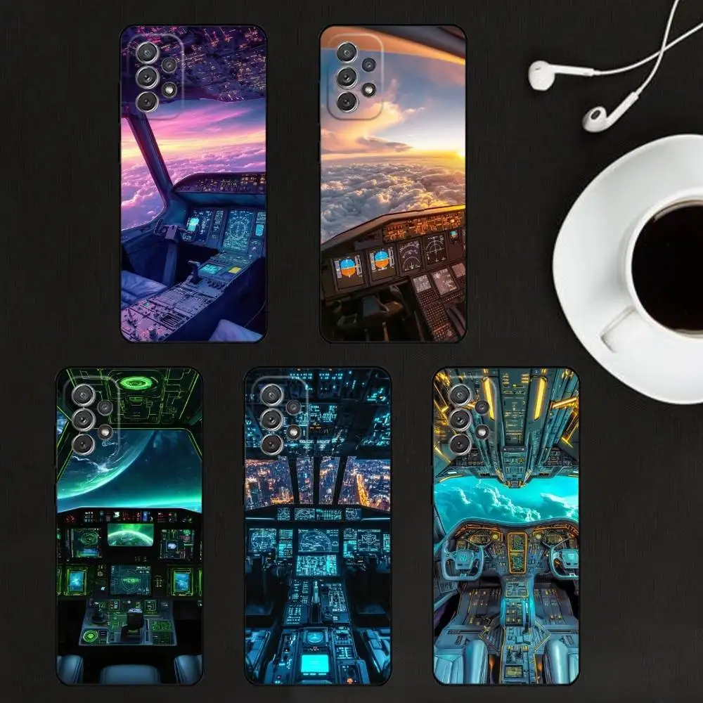 

Main engine cockpit Phone Case For Samsung S25,S24,S21,S22,S23,S30,Ultra,S20,Plus,Soft Silicone Black Cover