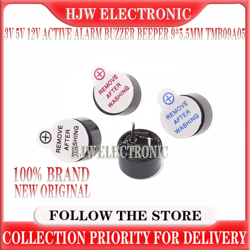 10pcs 3v 5v 12v Active Alarm Buzzer Beeper 9*5.5mm Tmb09a05 Mini Active Piezo Buzzer Fit For Diy Electronic Buzzers 0905