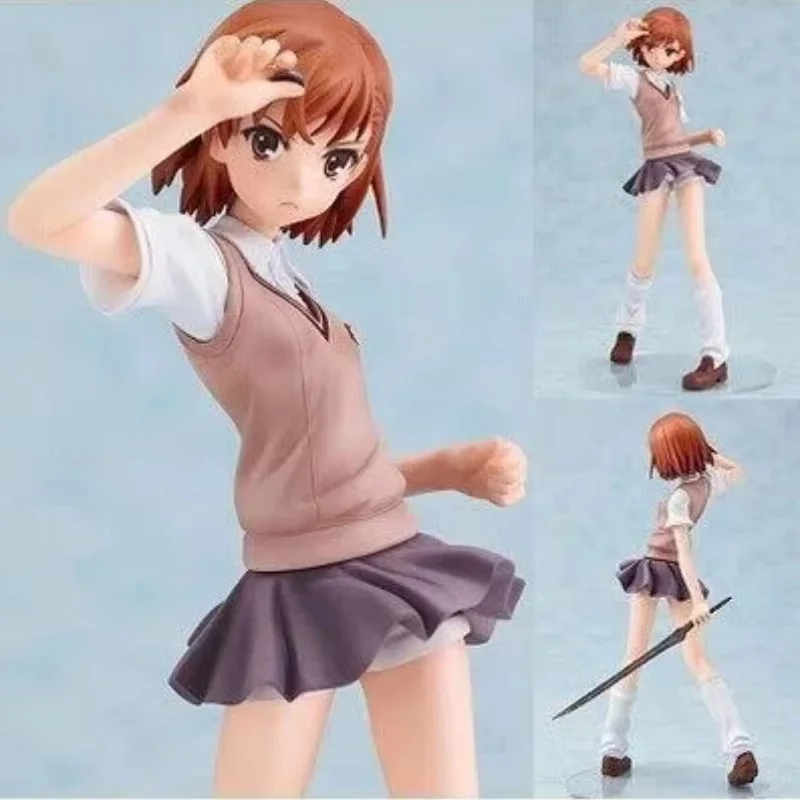 Misaka Mikoto Schuluniform Actionfigur Super Elektromagnetische Pistole Kanone Schwester Sammlermodell Spielzeug für Fans GK fertig