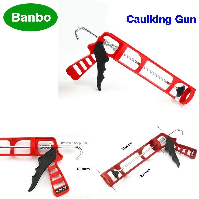 

New Style Lightweight Manual Caulking Gun Glass Glue Guns Paint Finishing Tools Glue Seals for Doors and Windows