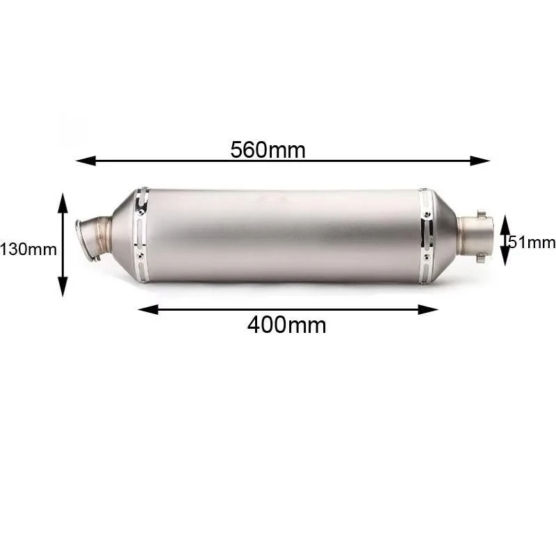 Stainless Steel Motorcycle Exhaust System Extended Universal Exhaust Pipe