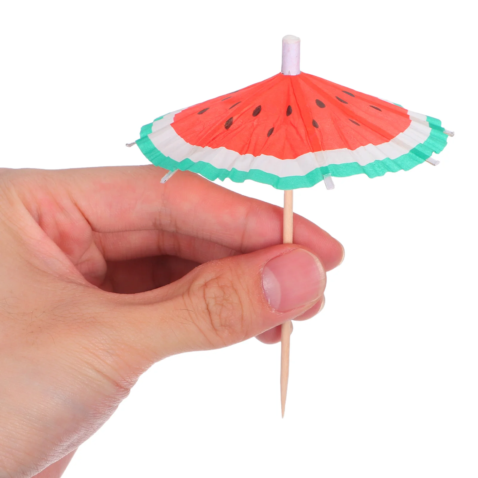 

100Pcs Watermelon Umbrella Picks Creative Cocktail Fruit Toppers Party Decorations Brighten Drinks Appetizers Photo Props