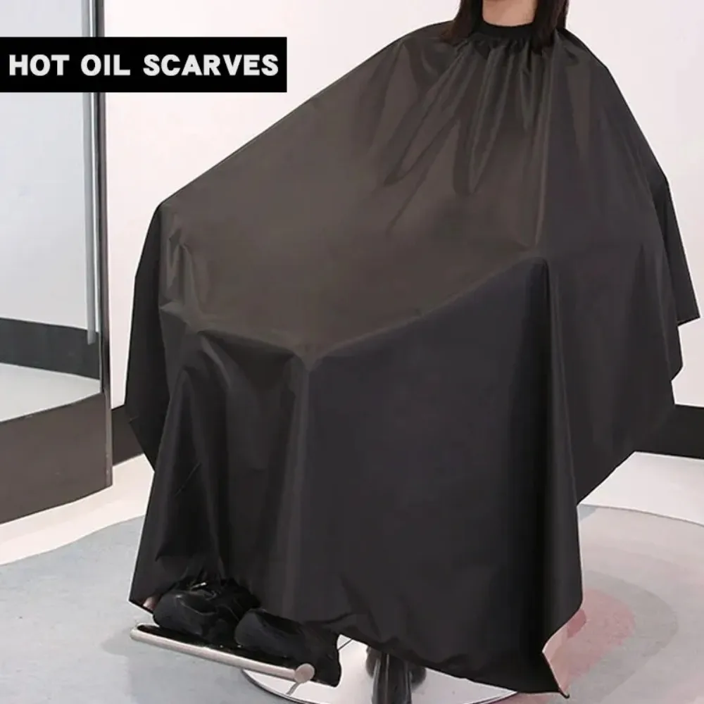 

Waterproof Salon Hairdressing Wrap Black Cloak Washable Polyester Silk Material Wai Cloth Resistant To Dirt Anti Static