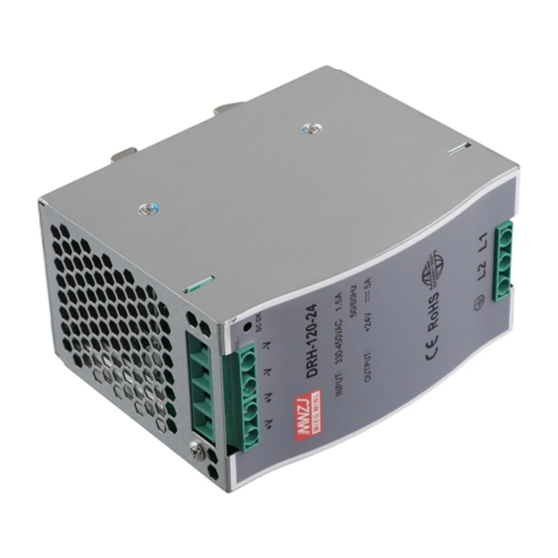 

DRH-120-24 Switching Power Supply 380AC 120W Single Output 24V Industrial Din Rail Power Supply Switch