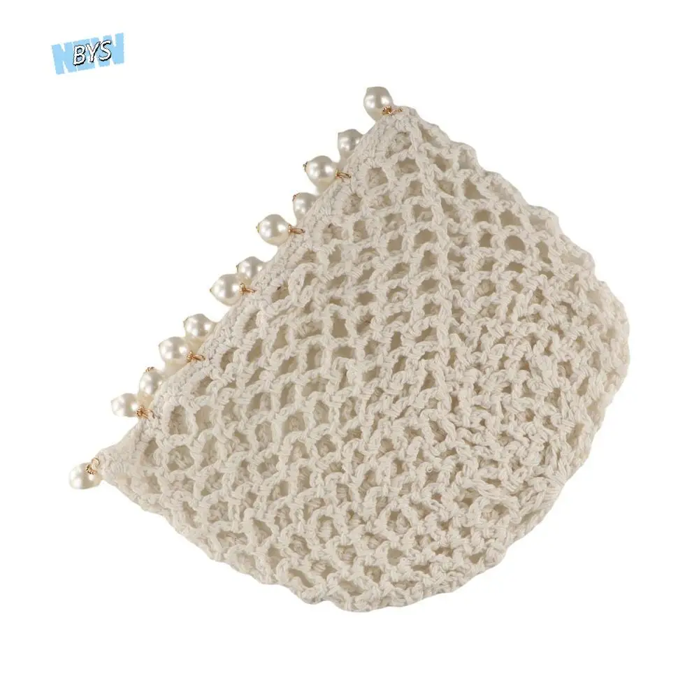 

Sweet Round Beads Crochet Hollow Tassels Knitted Hat Hollow Out Bohemian Style Knit Beanies Weave Thin Ethnic Style Hat Girls